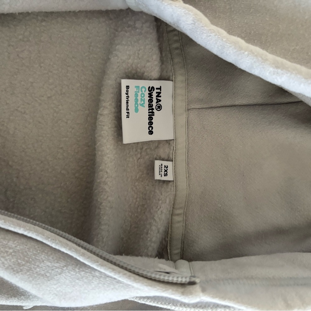 TNA Sweatfleece Hoodie in Light Grey - Mint condition